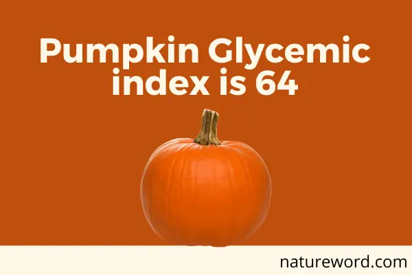 Pumpking with its Glycemic index value