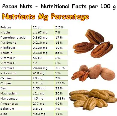 Nutritional Facts Pecan Nuts