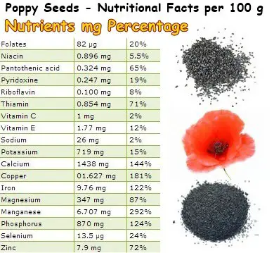 Nutritional Facts Poppy Seeds