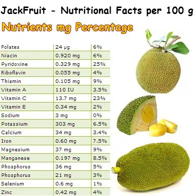 Nutritional Facts Jackfruit