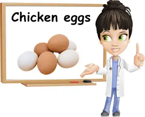 Chicken eggs