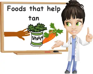 Foods that help tan