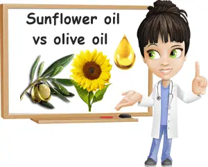 Sunflower oil vs olive oil