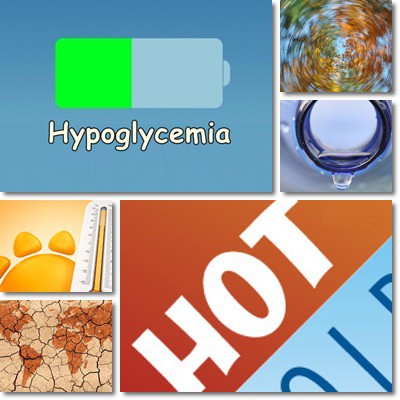 hypoglycemia dehyration and high temperature