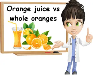 Orange juice vs whole oranges