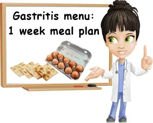 Gastritis menu