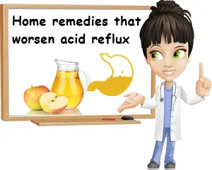 Home remedies that make acid reflux worse