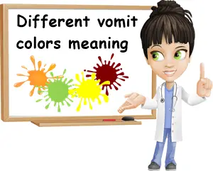 Vomit colors meaning