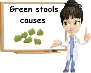 Green stools causes
