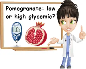 Pomegranate low high glycemic