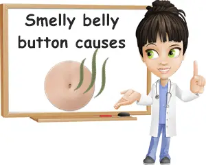 Smelly belly button causes