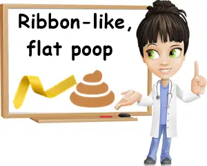 Flat ribbon poop