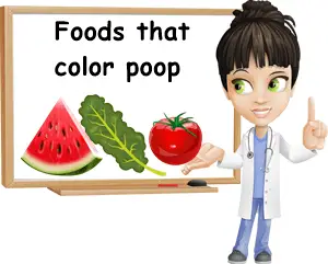 Foods that color poop