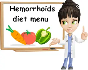 Hemorrhoids diet menu