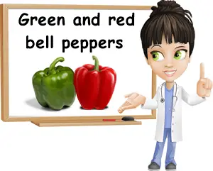 Green and red bell peppers difference