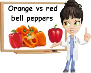 Red versus orange bell pepper