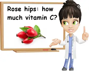 How much vitamin C in rose hips
