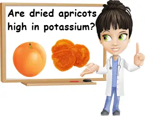 Dried apricots high in potassium