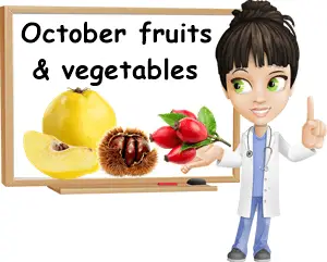 October fruits and vegetables