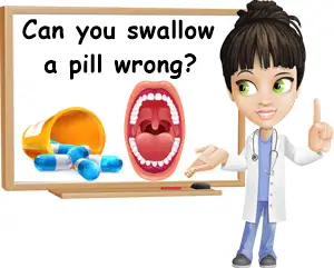 Pill stuck in throat