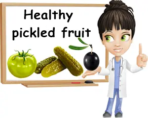 Healthy pickled fruit