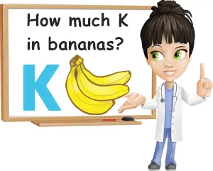 Bananas potassium content