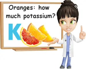 Oranges potassium content