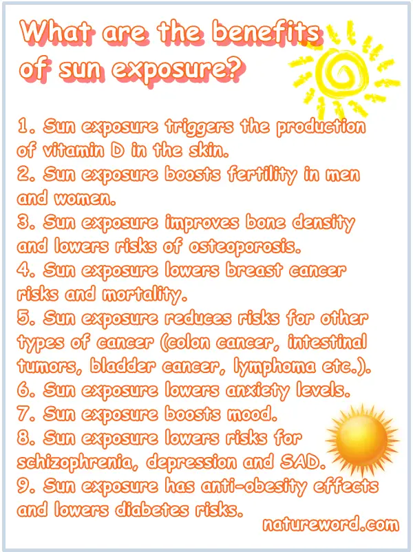 Sun exposure benefits
