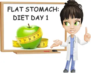 Flat stomach diet plan day 1