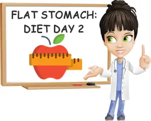 Flat stomach diet plan day 2