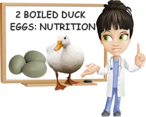 2 boiled duck eggs nutrition