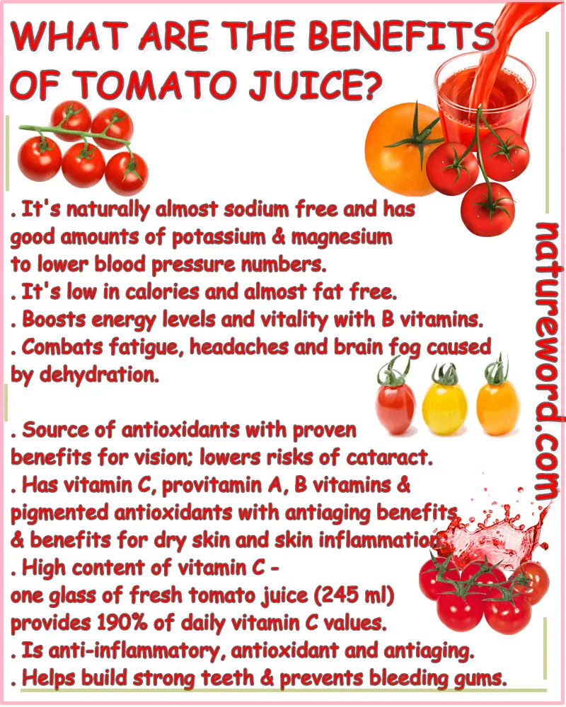 Tomato juice benefits