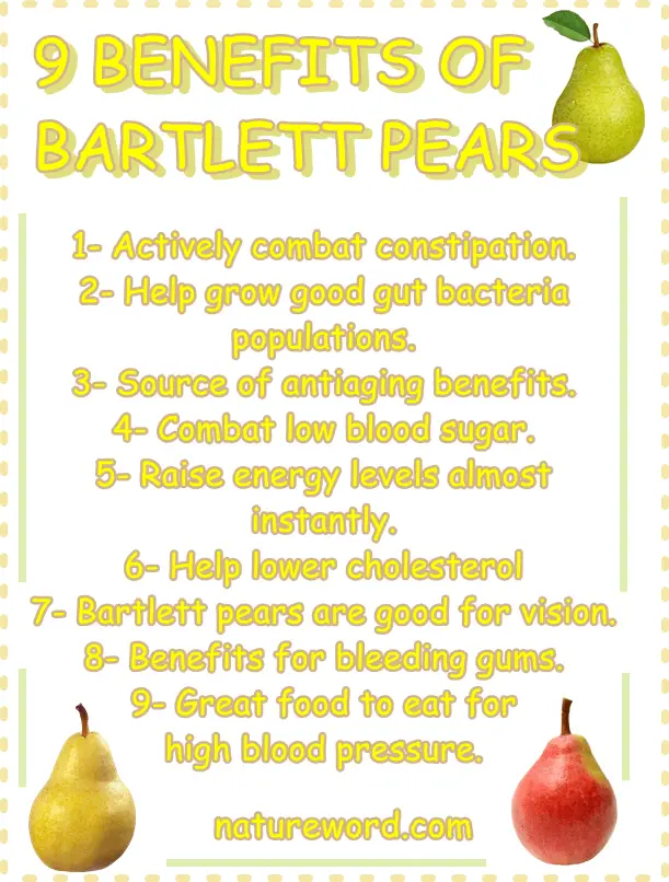 Bartlett pears benefits