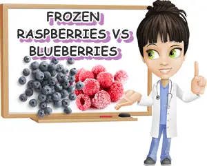 Frozen raspberries blueberries